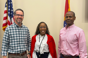 (L to R) Skip King, Technology Chair; Marquita LeFlore, Vice President; and Henry Williams, Treasurer